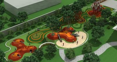 小区游乐区域地面+游乐器材场地规划方案定制